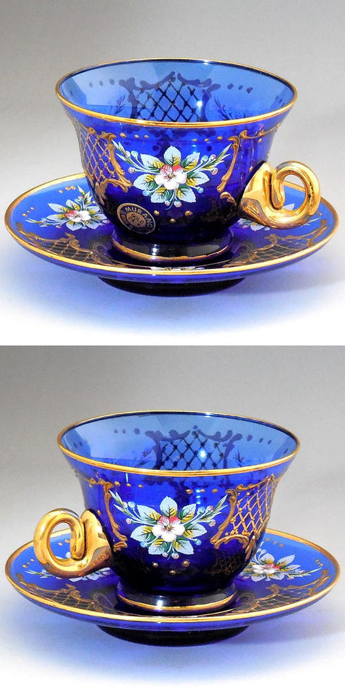 MURANO 38㎝ ムラノ ドルフィン モチーフ デカンタ & グラス セット