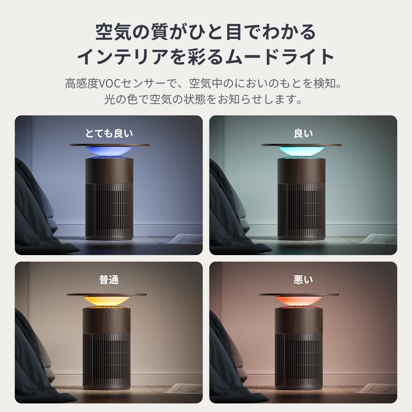 楽天市場】SwitchBot 空気清浄機Table 空気清浄機 25畳 空気質検知機能