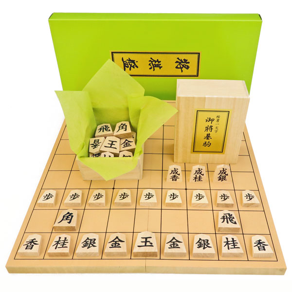 楽天市場】将棋セット 新桂5号折将棋盤セット(木製将棋駒楓一字押彫駒