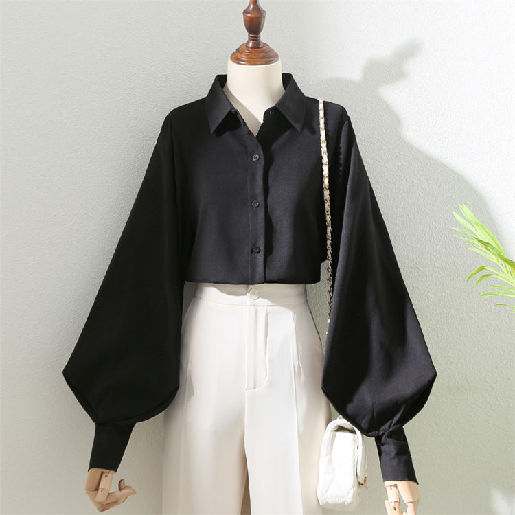 楽天市場】ボリューム袖が大人可愛い ブラウス バルーンスリーブ 長袖