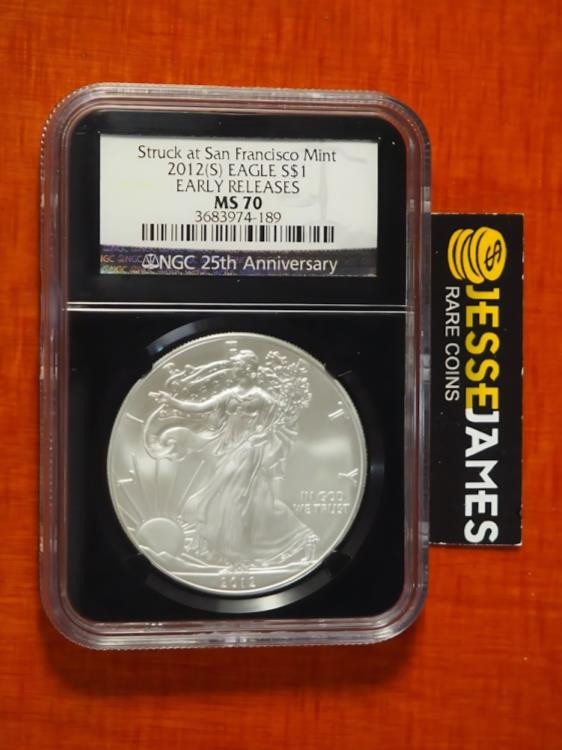 楽天市場】2012 (S) $1 アメリカン シルバー イーグル NGC MS70 ER が