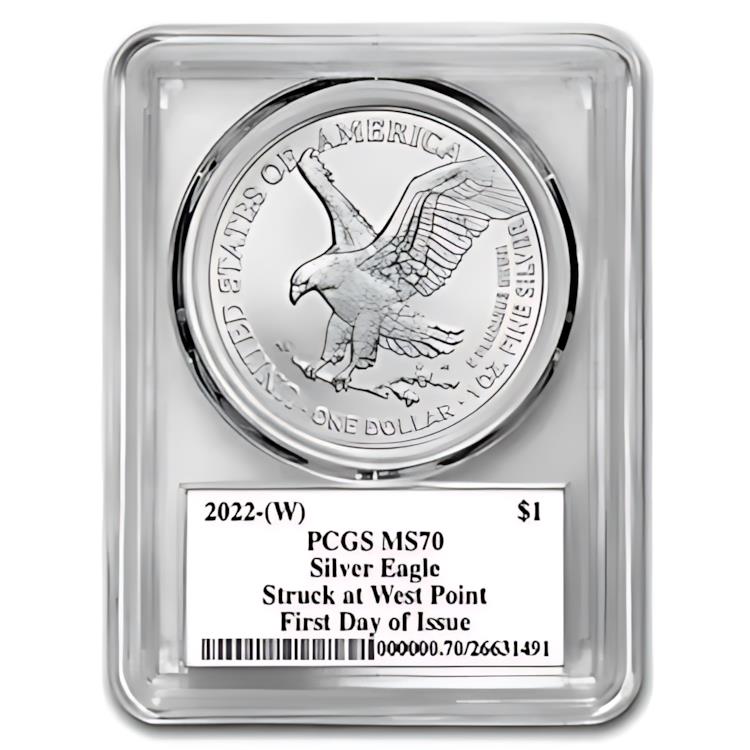 楽天市場】2022-(W) アメリカン シルバー イーグル MS-70 PCGS (FDI