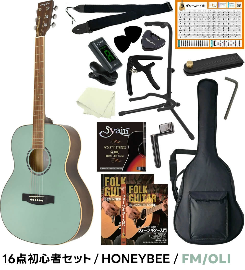 楽天市場】アコースティックギター 16点 初心者セット HONEY BEE W-15