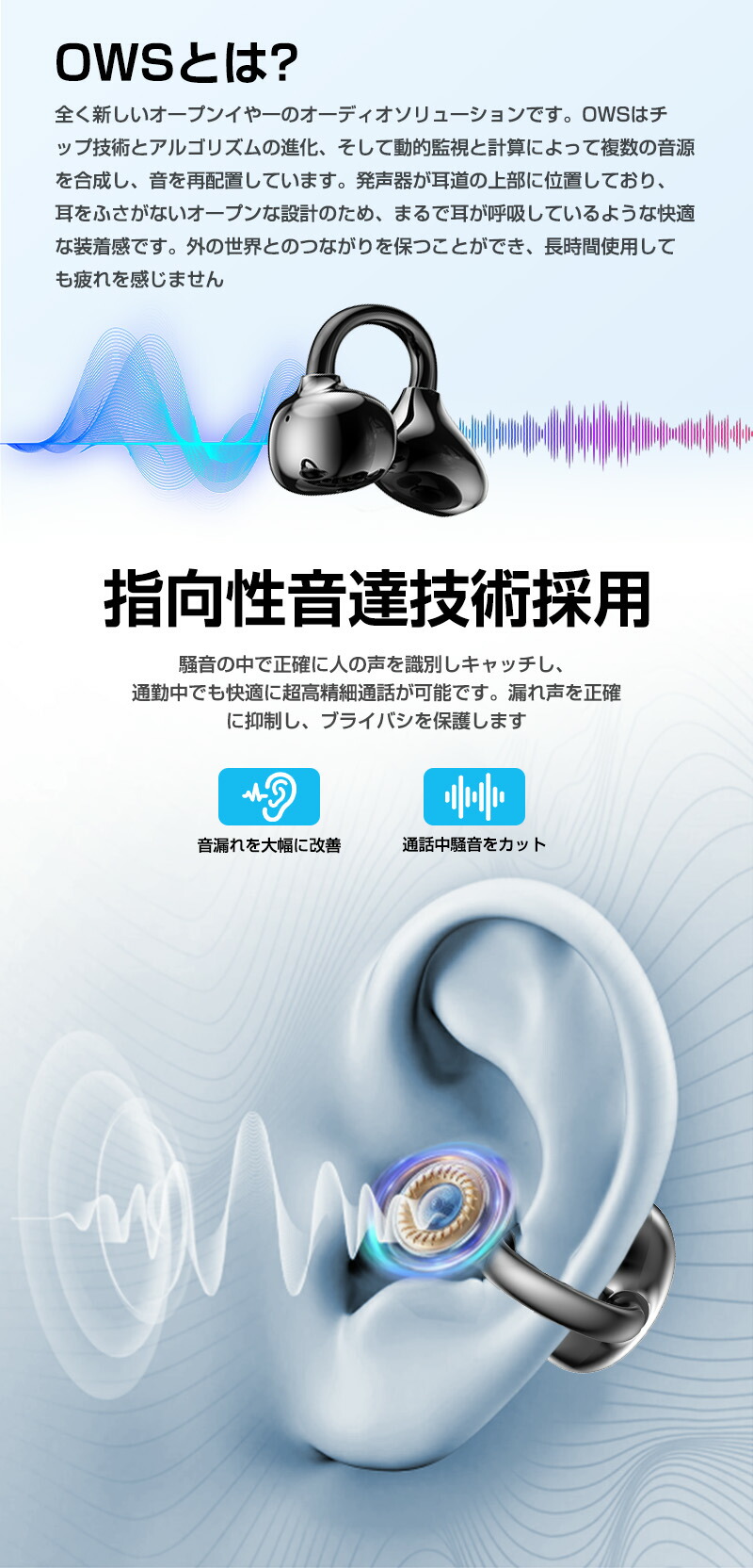 楽天市場】＼在庫セール！／ワイヤレスイヤホン イヤークリップ式