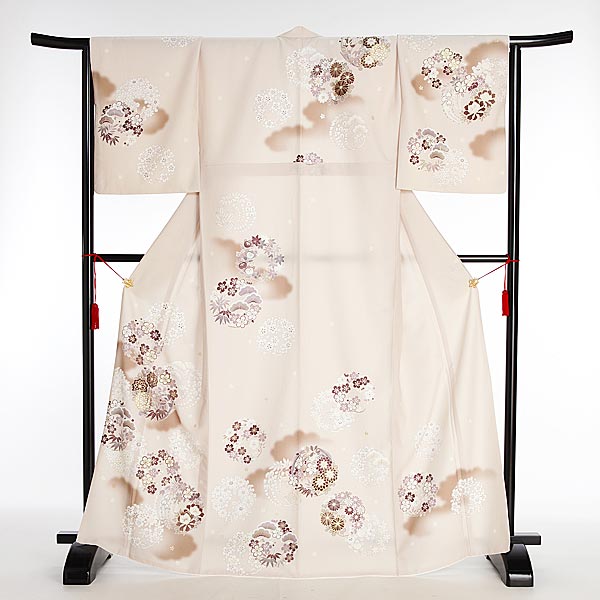 楽天市場】【レンタル】訪問着 6022 ピンクベージュ ピンク ベージュ