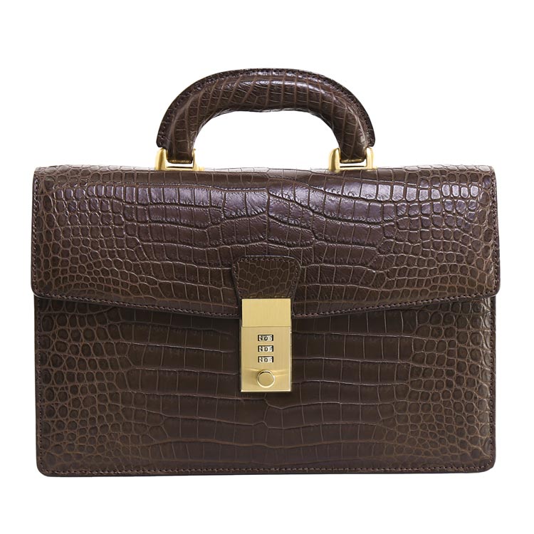 楽天市場】クロコダイル メンズ ビジネスバッグ かぶせ ダイヤルロック