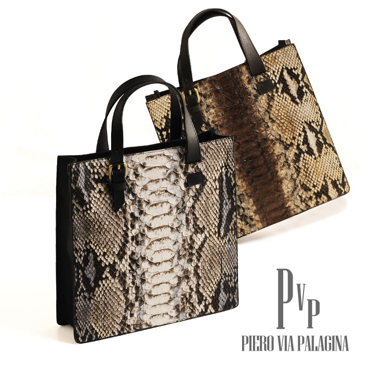 パイソン ヘビ革 世界最大アナコンダ ショルダー トートバッグ レア