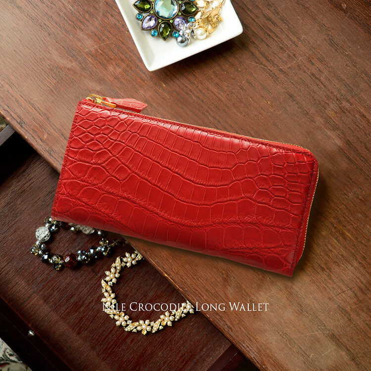 楽天市場】【20%offクーポン】クロコダイル L字型 ファスナー 長財布