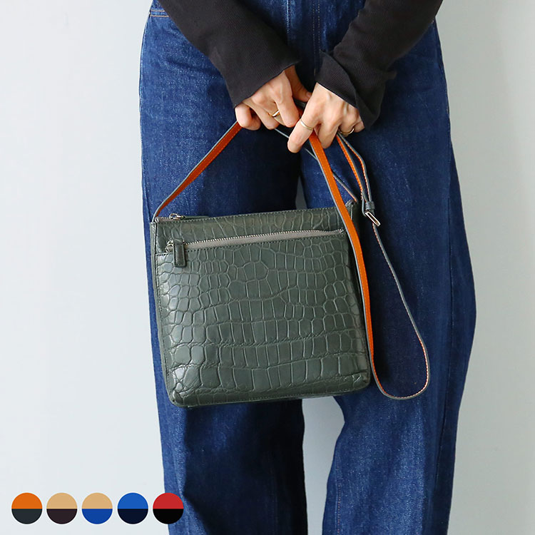 楽天市場】クロコダイル ショルダー バッグ バイカラー マット 加工