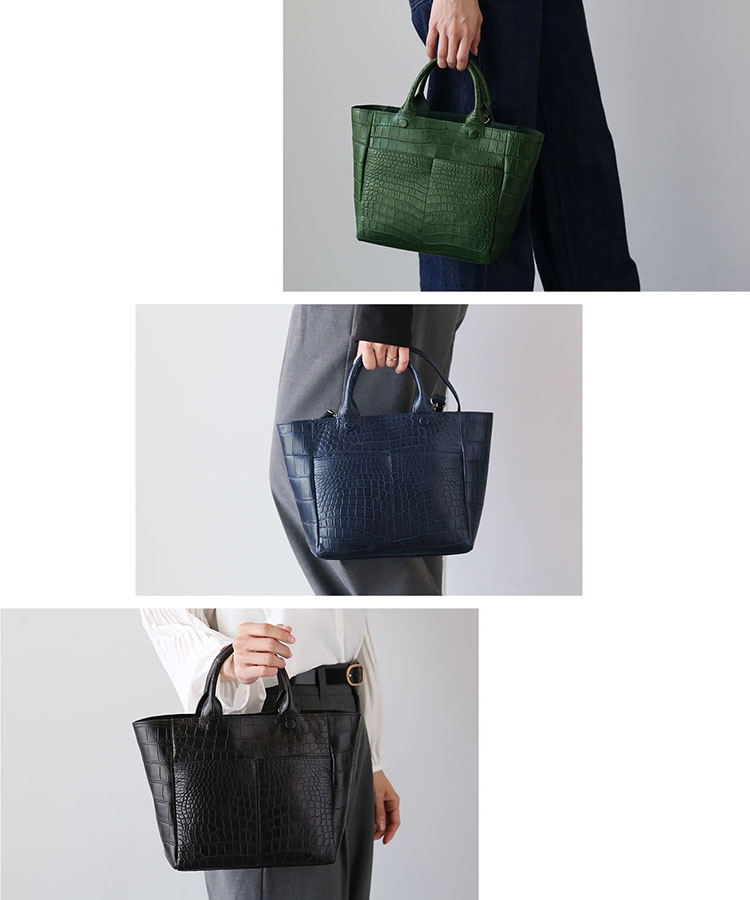 楽天市場】クロコダイル トートバッグ レディース マット ショルダー