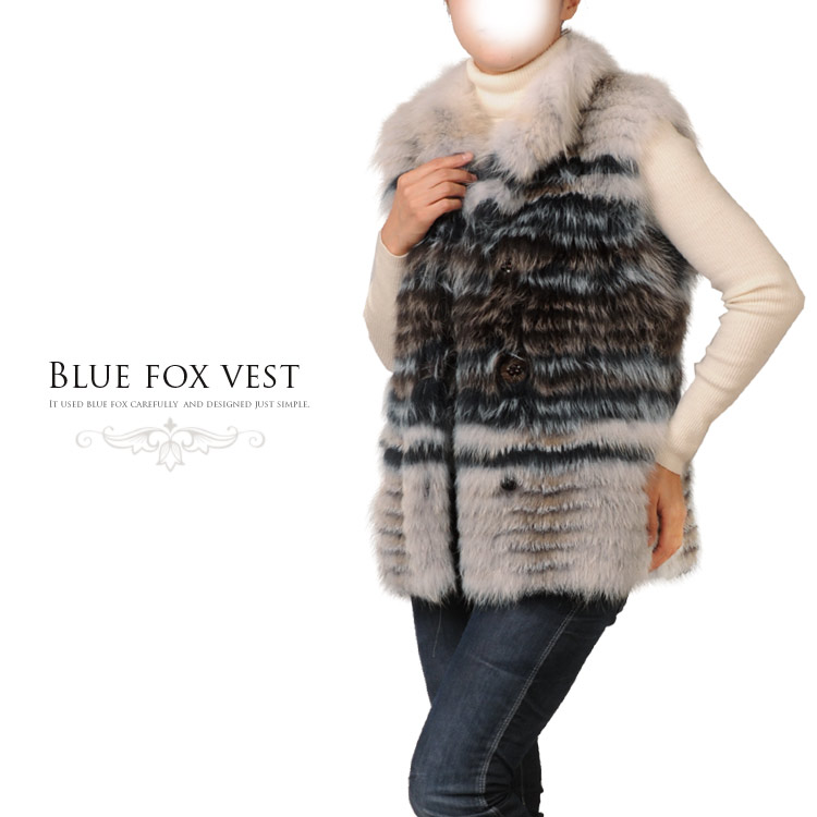 楽天市場】【10%offクーポン】ブルーフォックス ベスト 毛皮 ファー