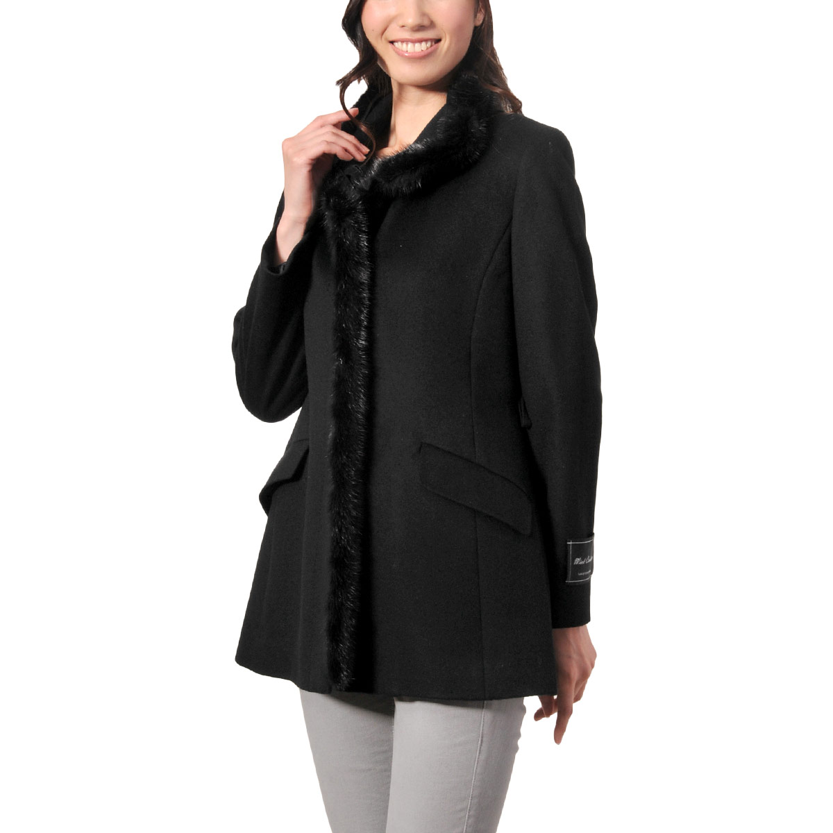 楽天市場】【10%offクーポン】ミンク カシミヤ スタンドカラー ハーフ