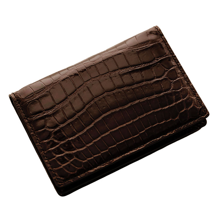 楽天市場】【5％offクーポン】名刺入れ メンズ 本革 クロコダイル