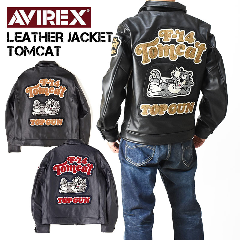 楽天市場】AVIREX アビレックス LEATHER JACKET TOMCAT レザー