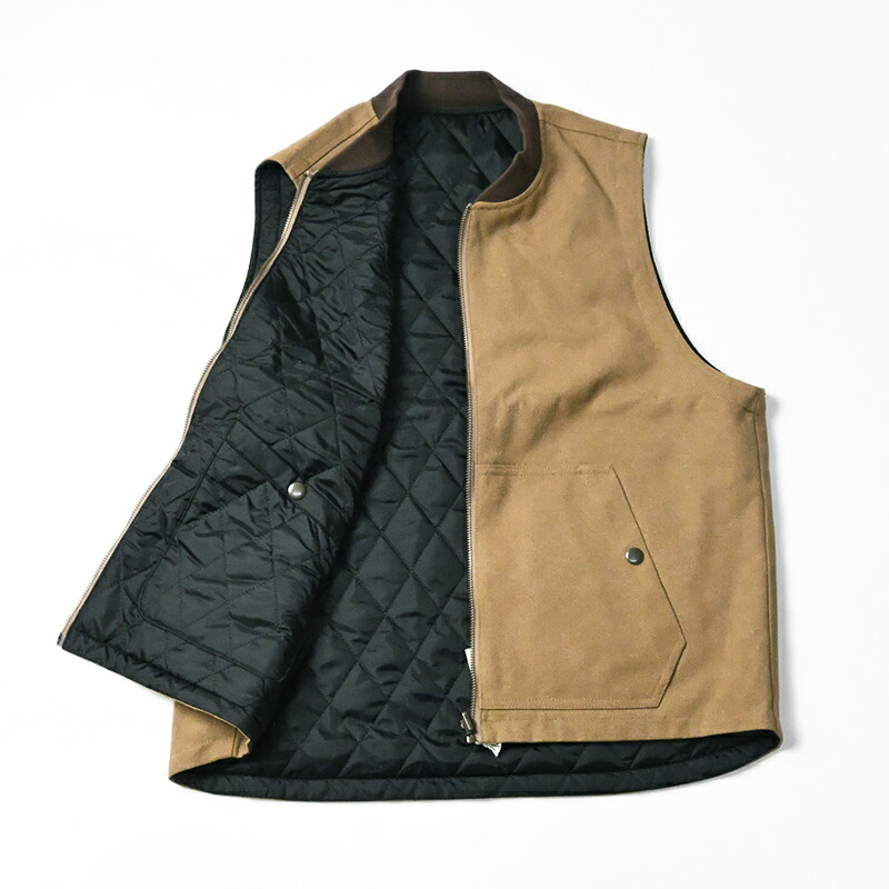 楽天市場】BARNS バーンズ ライトダック リバーシブル ベスト ジップ