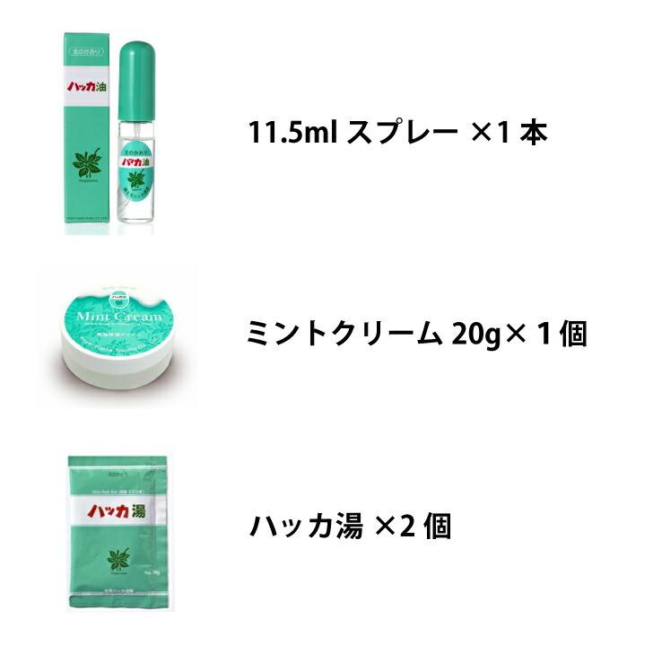楽天市場】北見ハッカ セット ハッカ油11.5mlスプレー ・ ミント