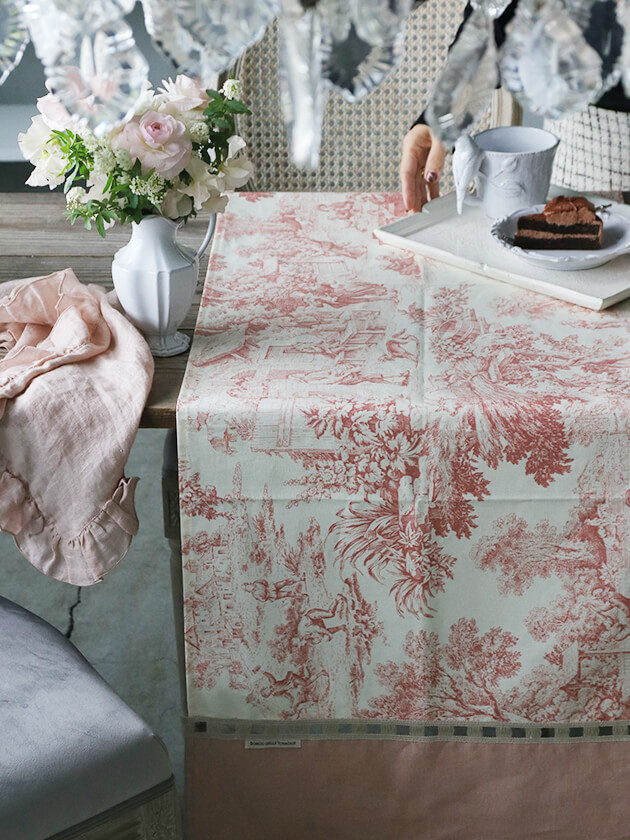 楽天市場】Borgo delle tovaglie ランナー トワルドジュイ ピンク