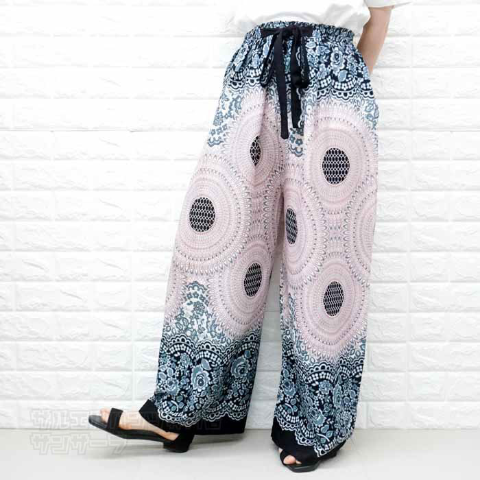 楽天市場】ガウチョパンツ ワイドパンツ レディース フレアパンツ