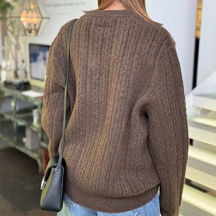 楽天市場】エムエム6 メゾンマルジェラ Vネック ケーブルニット MM6