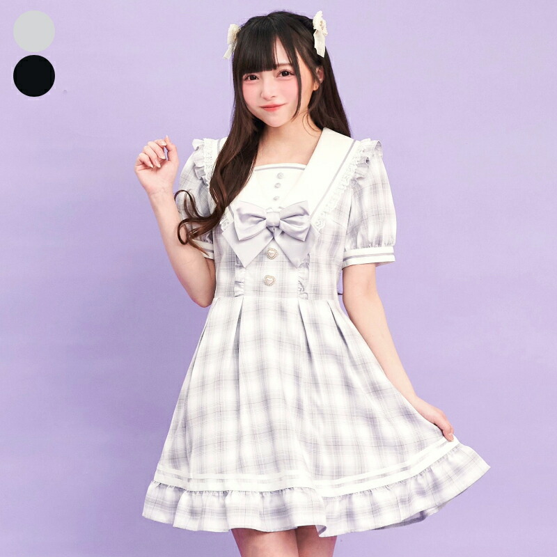 楽天市場】☆ビッグカラーセーラー風ワンピース7/9 10:00 再マーク