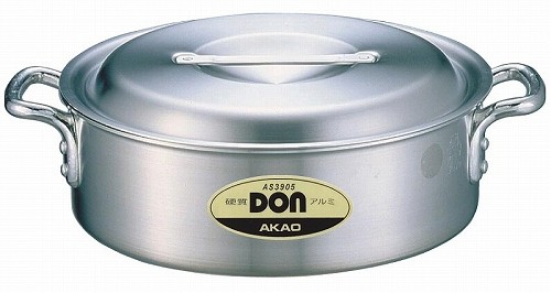 AKAO アカオアルミ DON 外輪鍋 51cm 蓋付き 業務用 店舗 大量調理 楽天市場】/即納/ アルミ 料理鍋 51cm 日本製 / 打出料理鍋 両手鍋 円