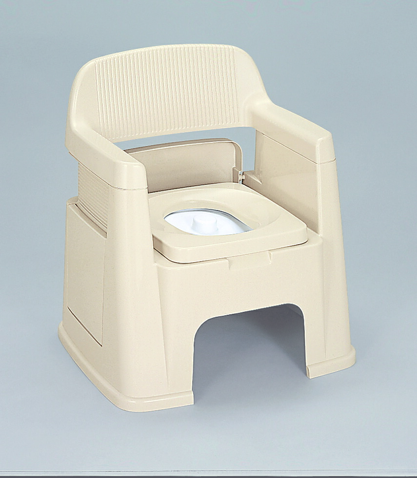 楽天市場】トンボ ポータブルトイレ背もたれ型 ベージュ 【室内・介護