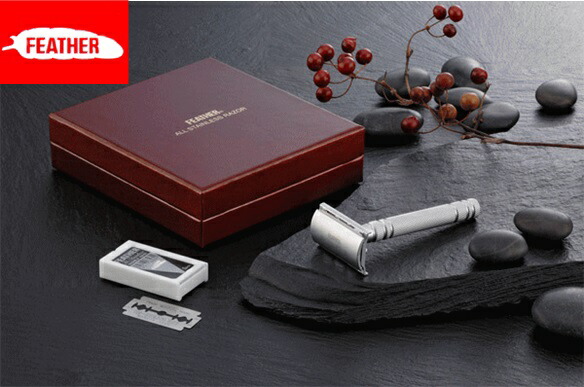 楽天市場】FEATHER フェザーTOKUSEN 特撰 両刃剃刀髭剃り ひげそり特選