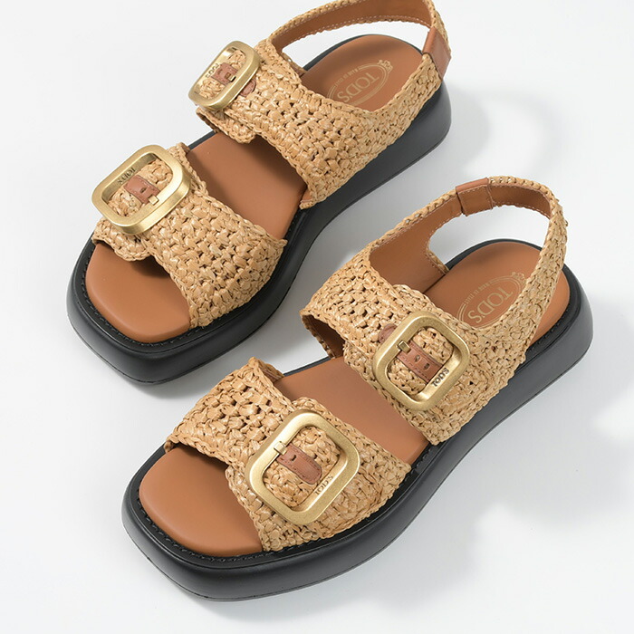 楽天市場】TOD'S トッズ サンダル シューズ 靴 ラフィア