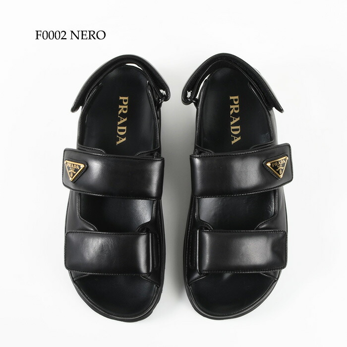 楽天市場】PRADA プラダ サンダル フラットサンダル 1X416N038 ナッパ