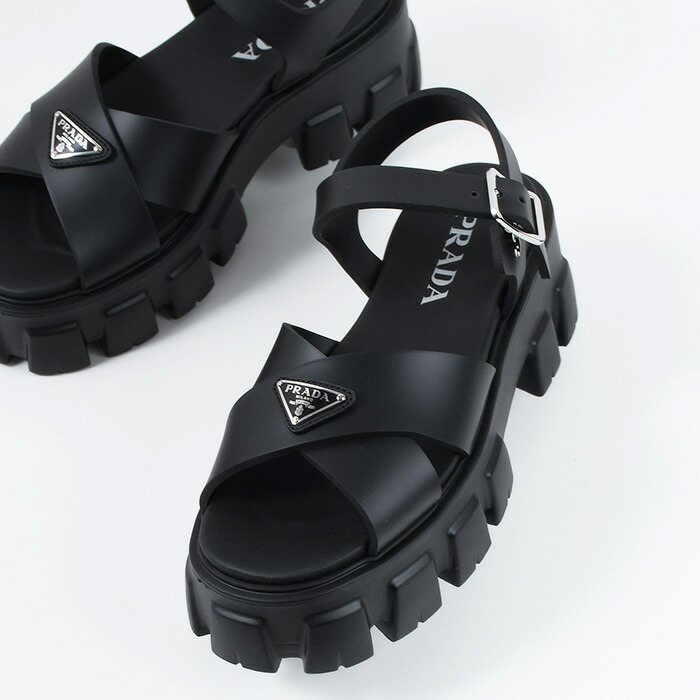 楽天市場】PRADA プラダ モノリス ラバー サンダル シューズ 1X382N