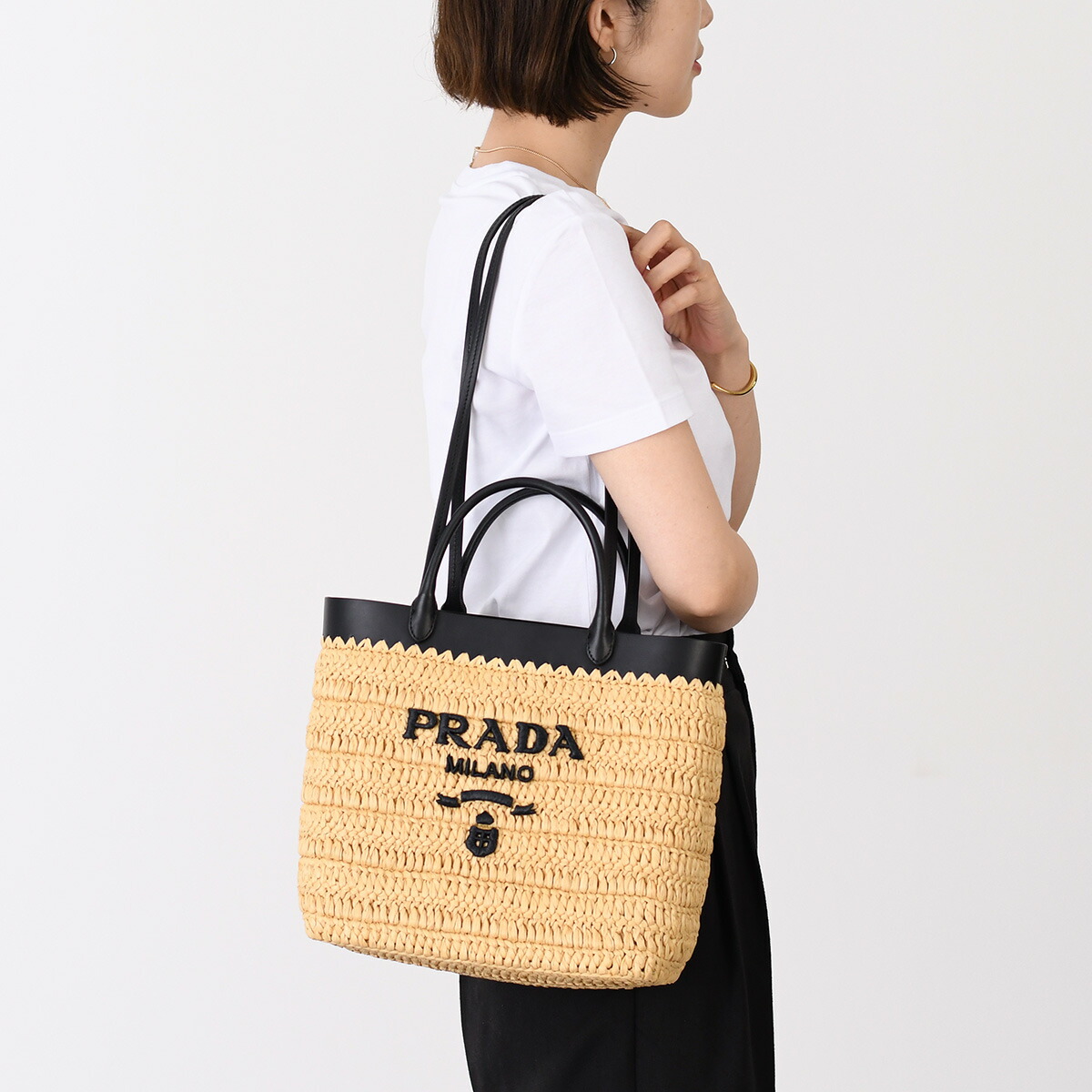 楽天市場】PRADA プラダ かごバッグ ハンドバッグ ショルダーバッグ