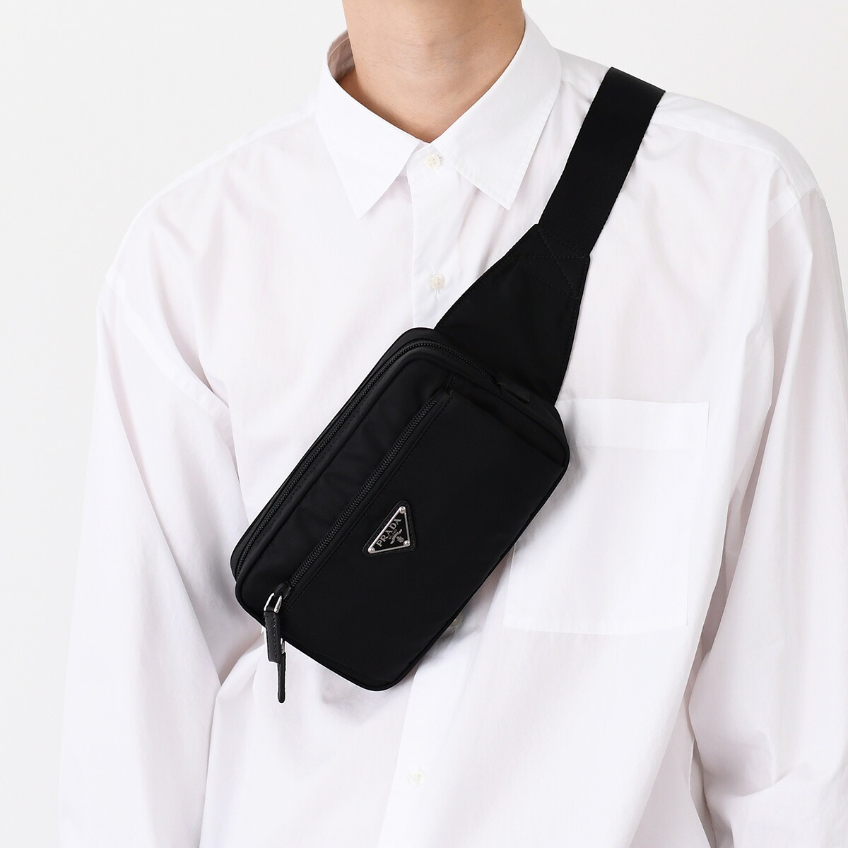 楽天市場】PRADA プラダ ベルトバッグ Re-Nylon SAFFIANO ボディバッグ