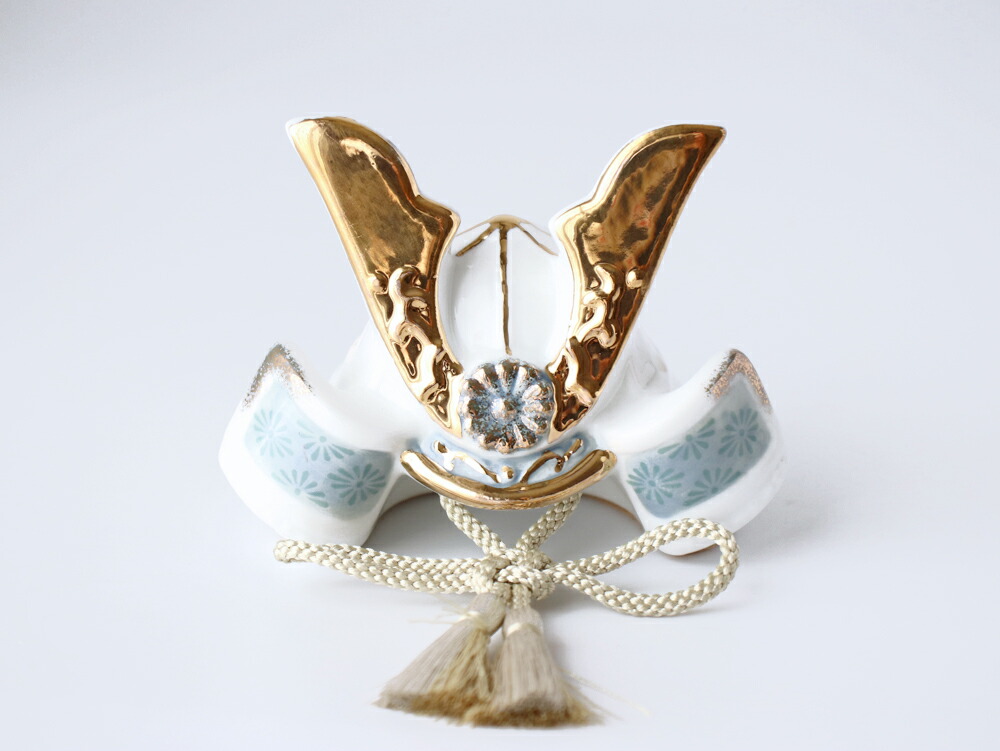 楽天市場】薬師窯 染絵出世兜 （ 白藍 ）【 端午の節句 五月人形