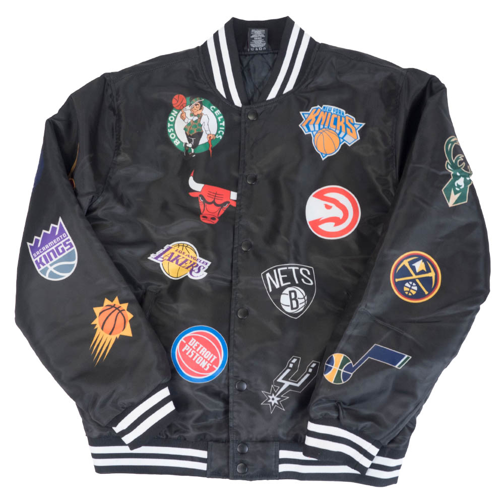 楽天市場】NBA スタジャン UNK ブラック オールオーバー 総柄 サテン