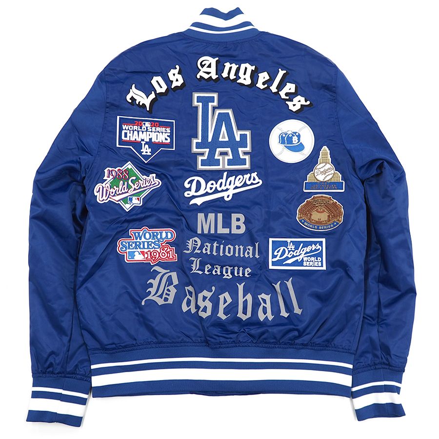 楽天市場】MLB ドジャース ジャケット Old English サテン Jacket Pro
