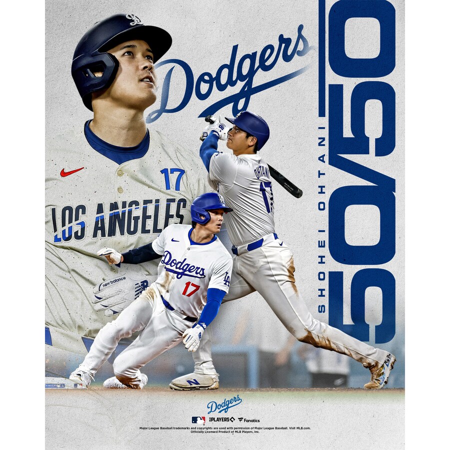 楽天市場】MLB 大谷翔平 ドジャース ポスター 50/50達成記念 Club