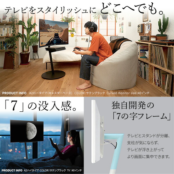 楽天市場】レコーダー棚板付き テレビスタンド WALL インテリア A2