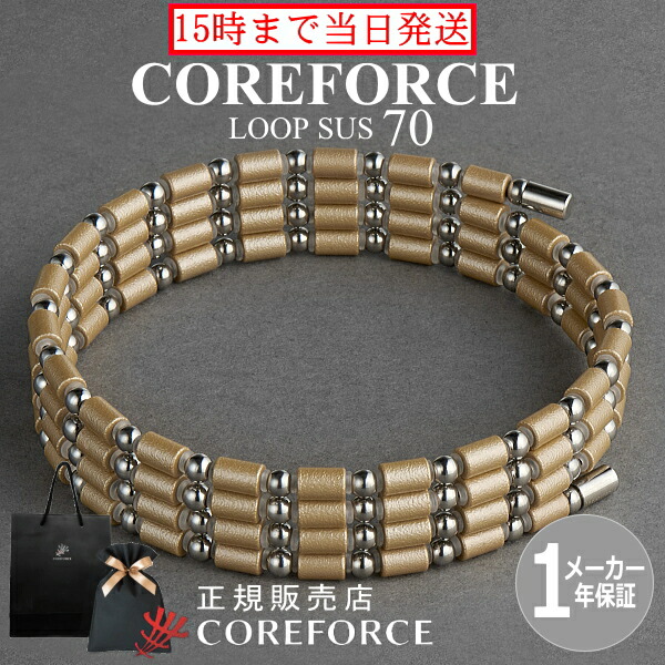 楽天市場】【新色】コアフォースループ SUS シャンパンゴールド 70cm