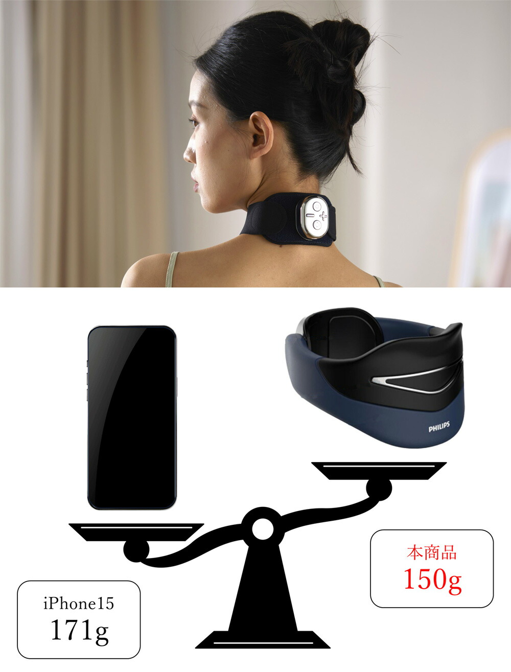 楽天市場】フィリップス PHILIPS ネックサポーター マッサージ器 温感