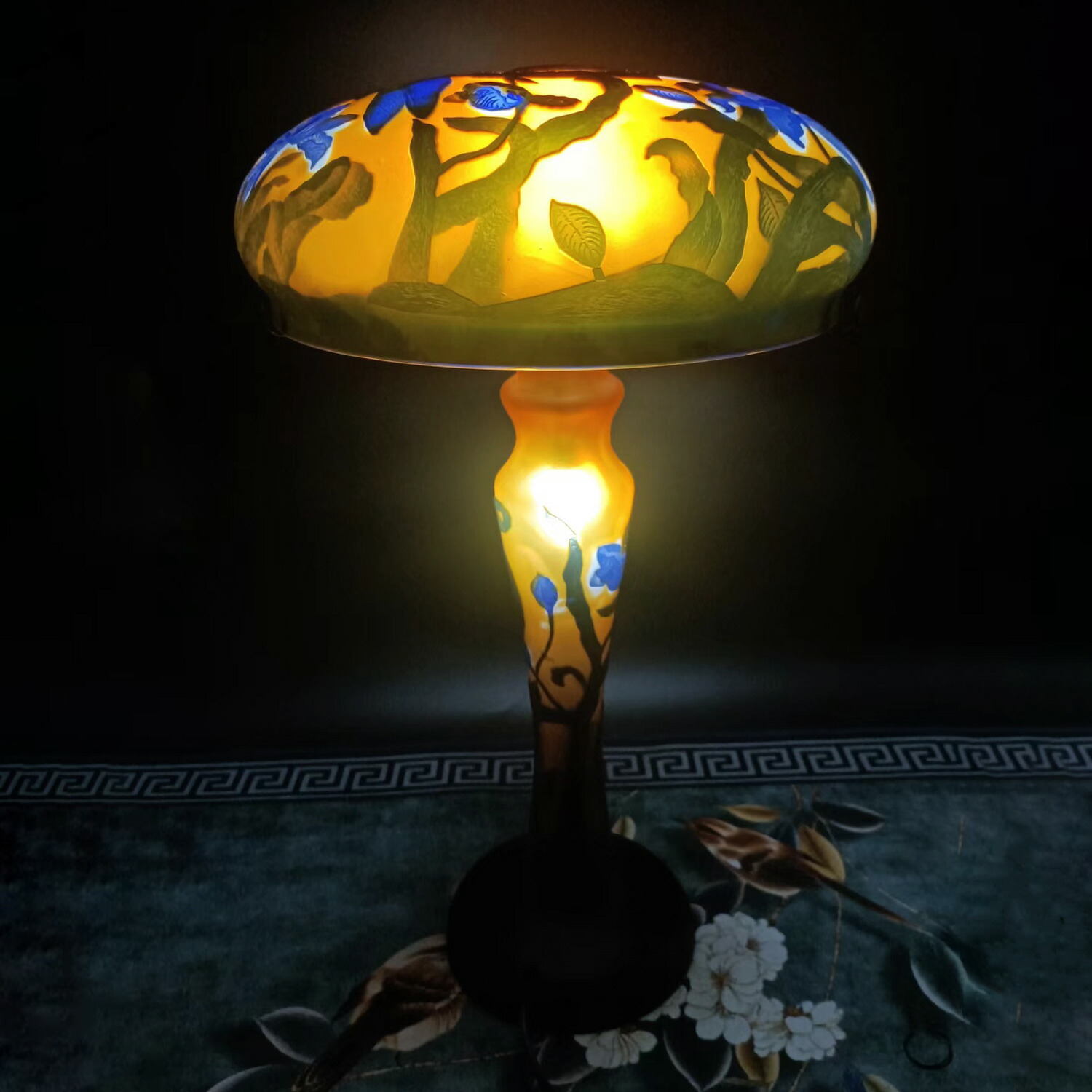 楽天市場】エミール ガレ ランプ 本物（デスクライト・テーブルランプ