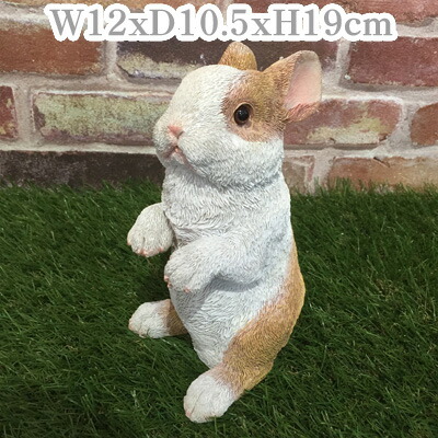 楽天市場】シャルカ 赤ちゃんうさぎ クミン 置物 動物 庭 オブジェ