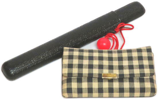 楽天市場】煙草入れ：チェック（かます）牛革製 キセル入れ