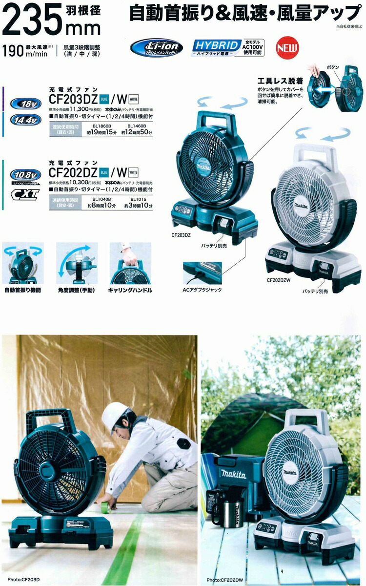 楽天市場】【4日20時〜 1,000円クーポン配布】マキタ CF203DZ(青) 自動