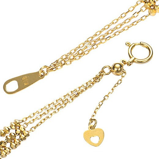 楽天市場】K18 ブレスレット Brillant（ブリアン） 3連 チェーン 18k