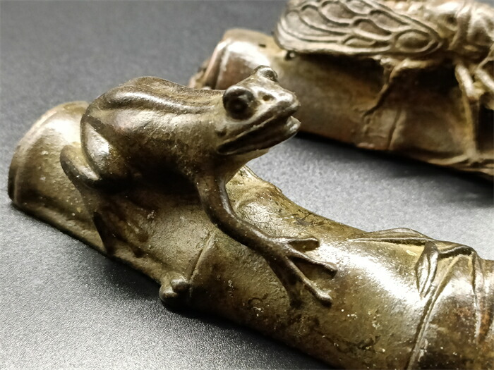 書鎮 紙押さえ 文鎮 蝸牛 カタツムリ 金工 銅製 書道具 ツキ10 書鎮 紙