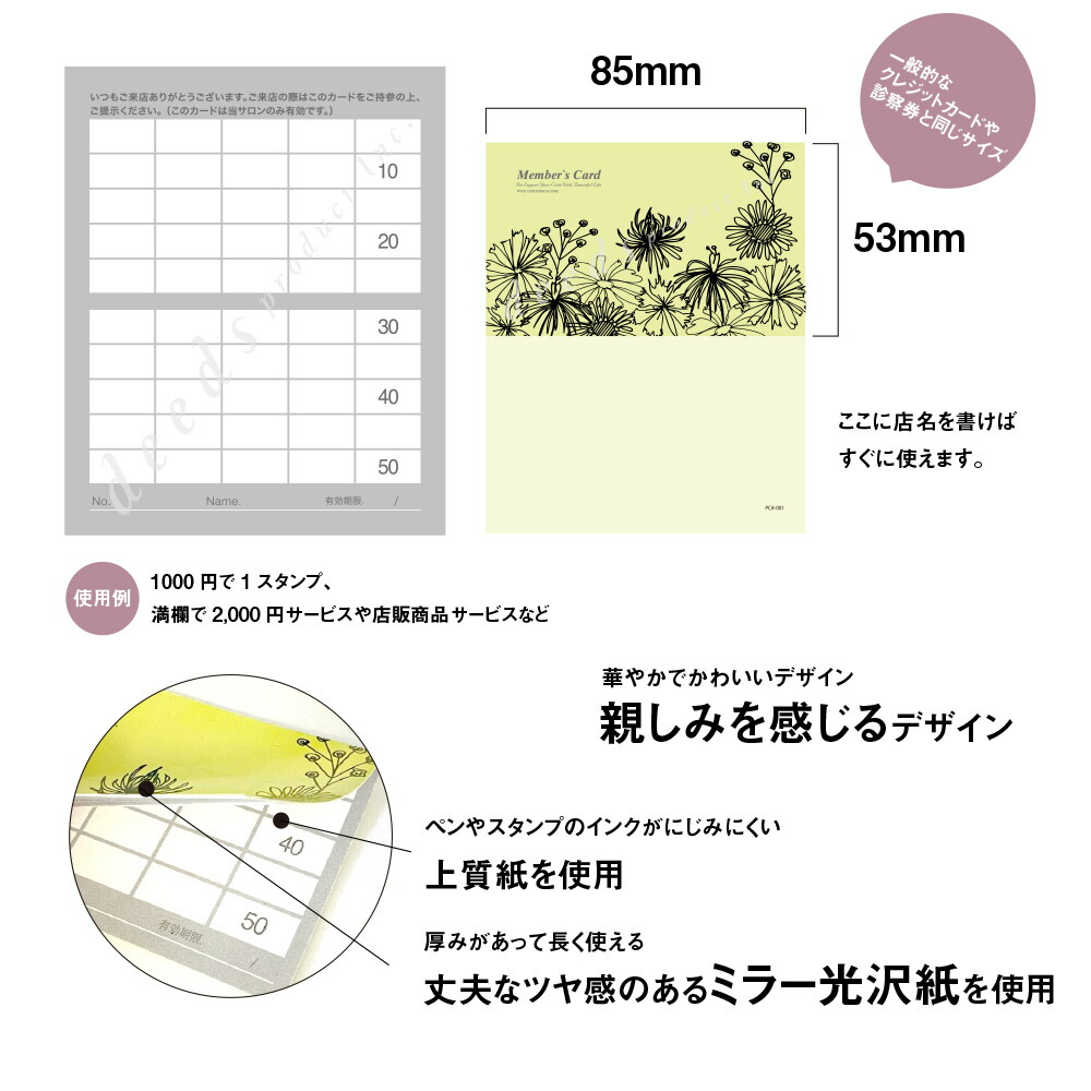 楽天市場】【販促ツール/ネコポス便発送】紙製ポイントカード 二つ折り