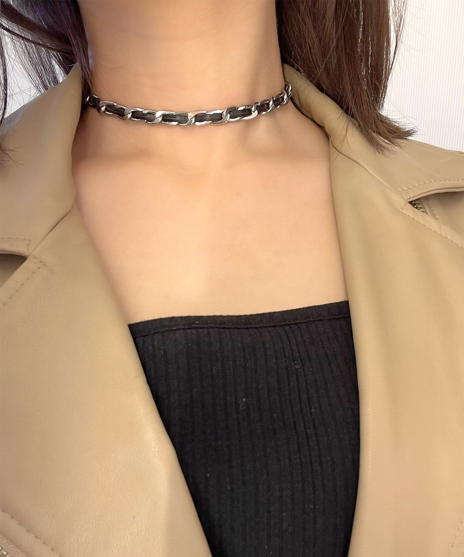 楽天市場】【OUTLET30％OFF】 ネックレス 本革 レザー チェーン