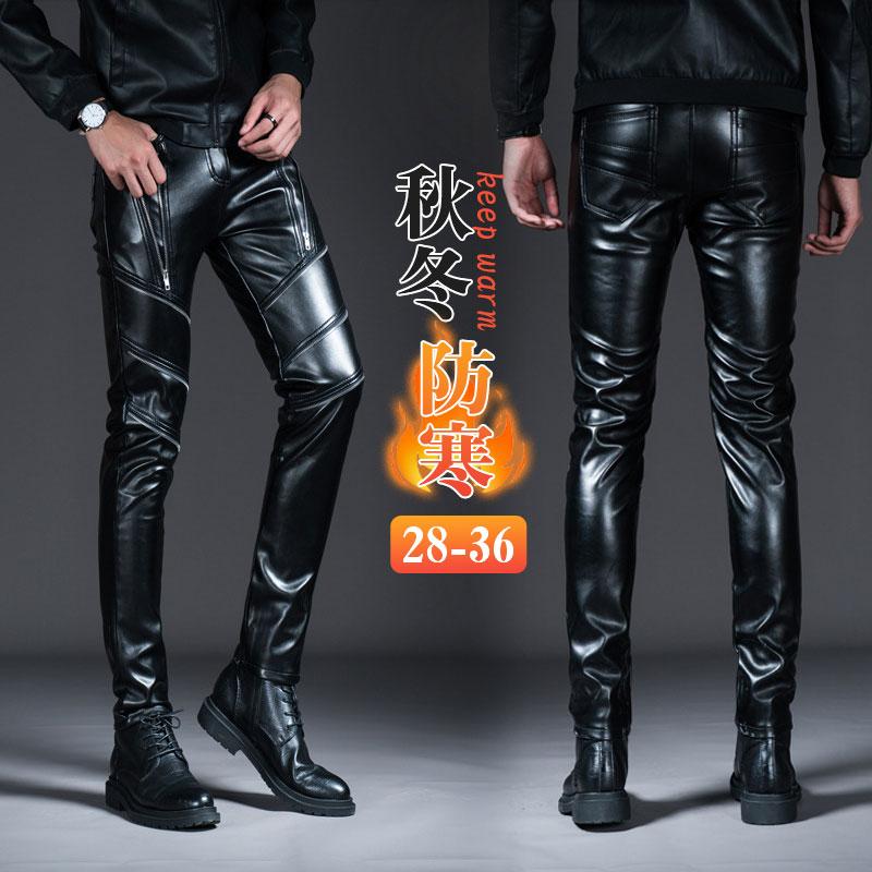 楽天市場】レザーパンツ メンズ 革パン ズボン チャック バイクパンツ