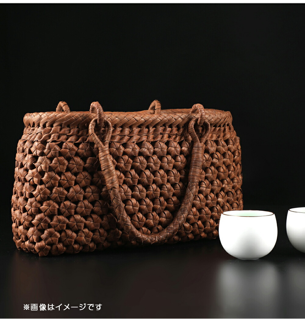 楽天市場】『楽天1位獲得』職人手作り 六角花編み 山葡萄かごバッグ 綿