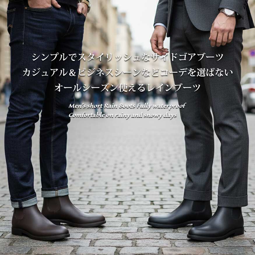 楽天市場】完全防水 レインブーツ レインシューズ メンズ 長靴